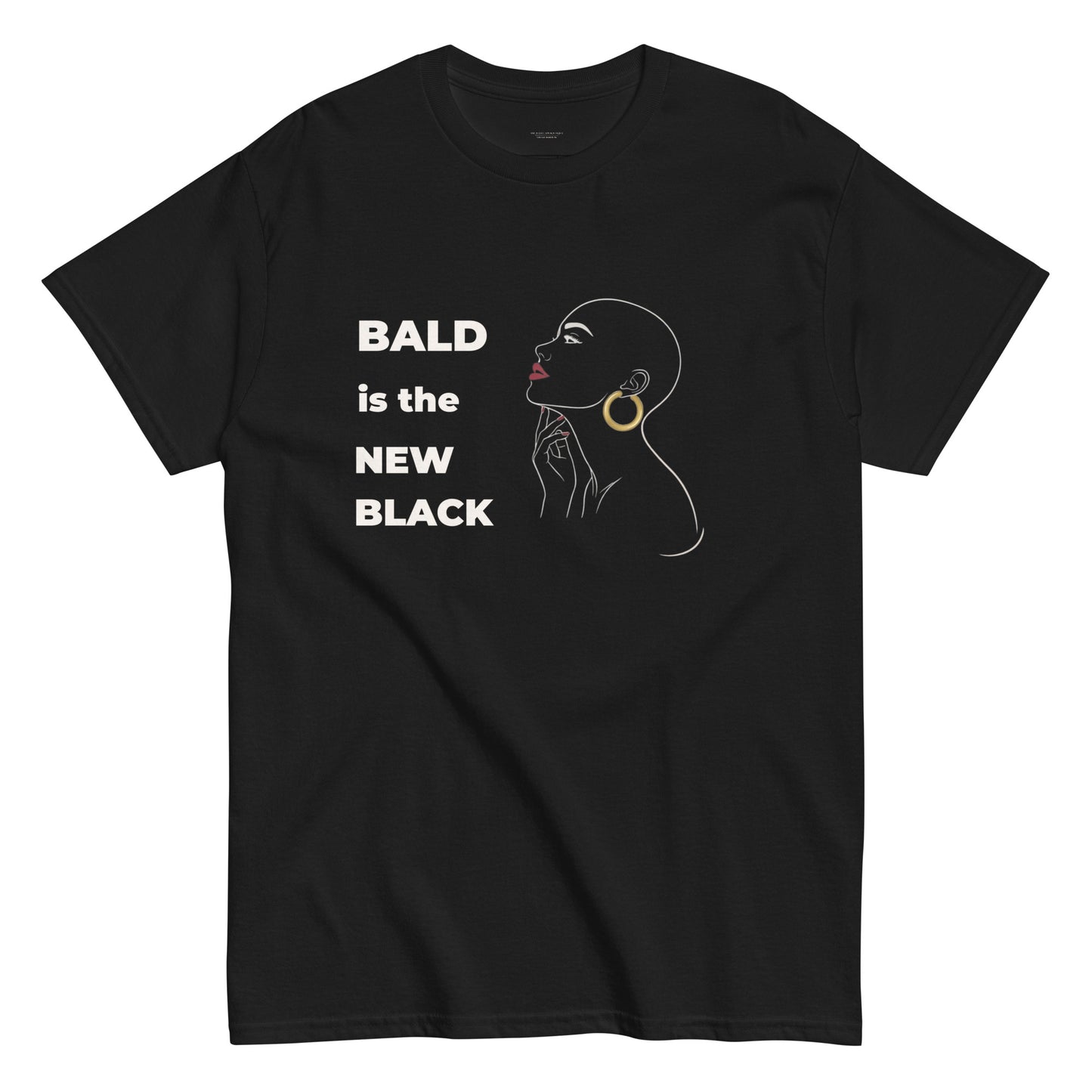 bald is the new black t-shirt alopecia hair loss confidence shirt for bald women