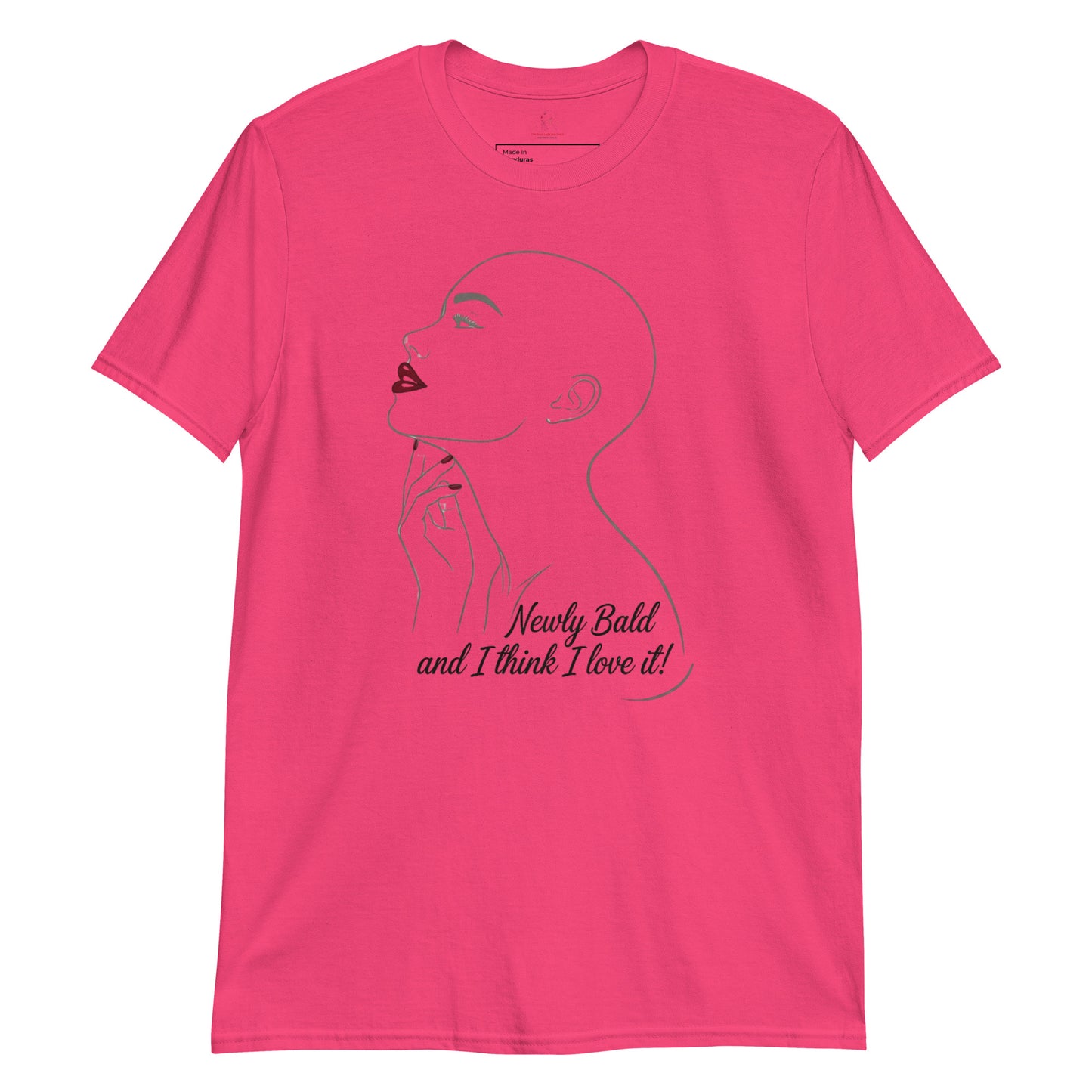 bald woman confidence t-shirt alopecia cancer support