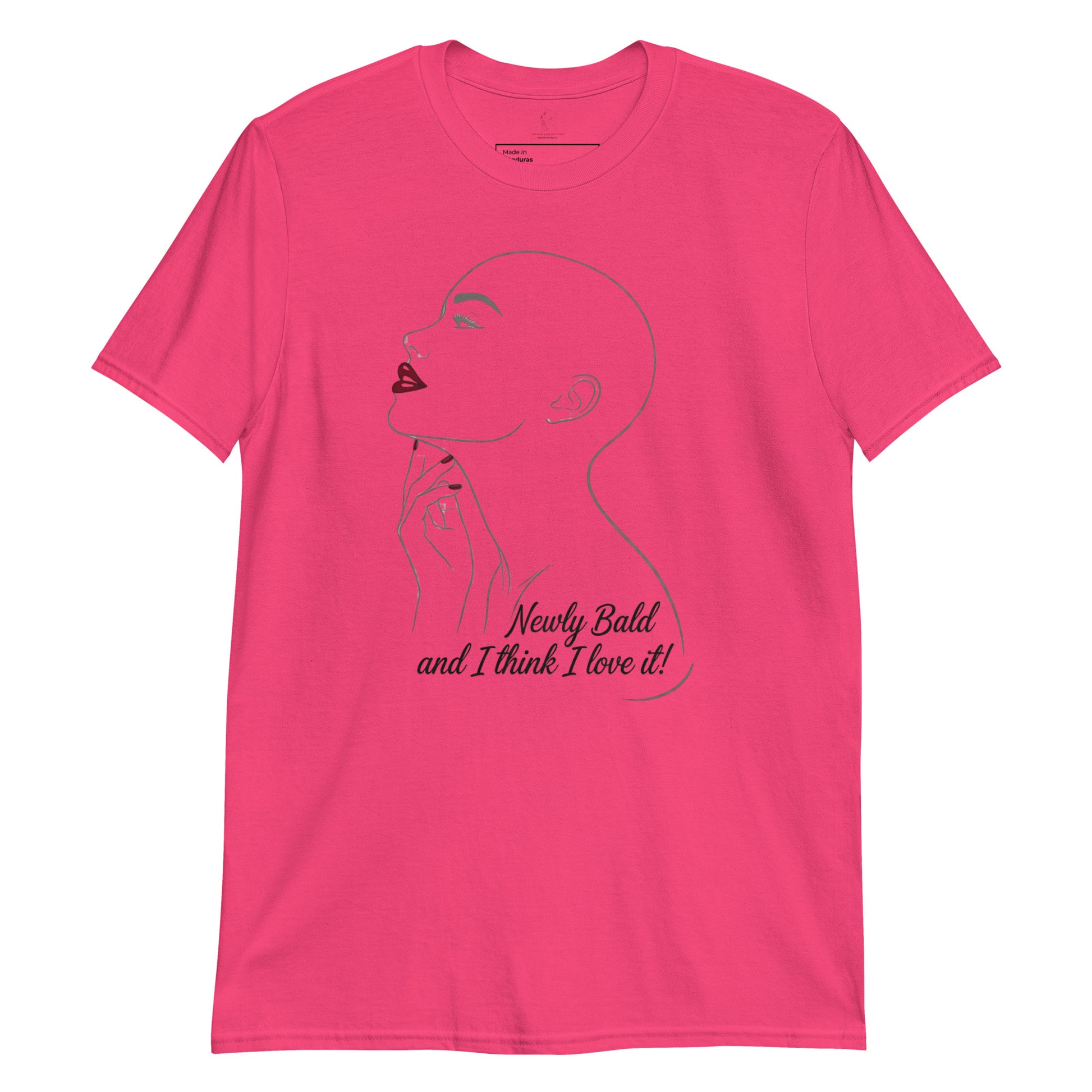 bald woman confidence t-shirt alopecia cancer support