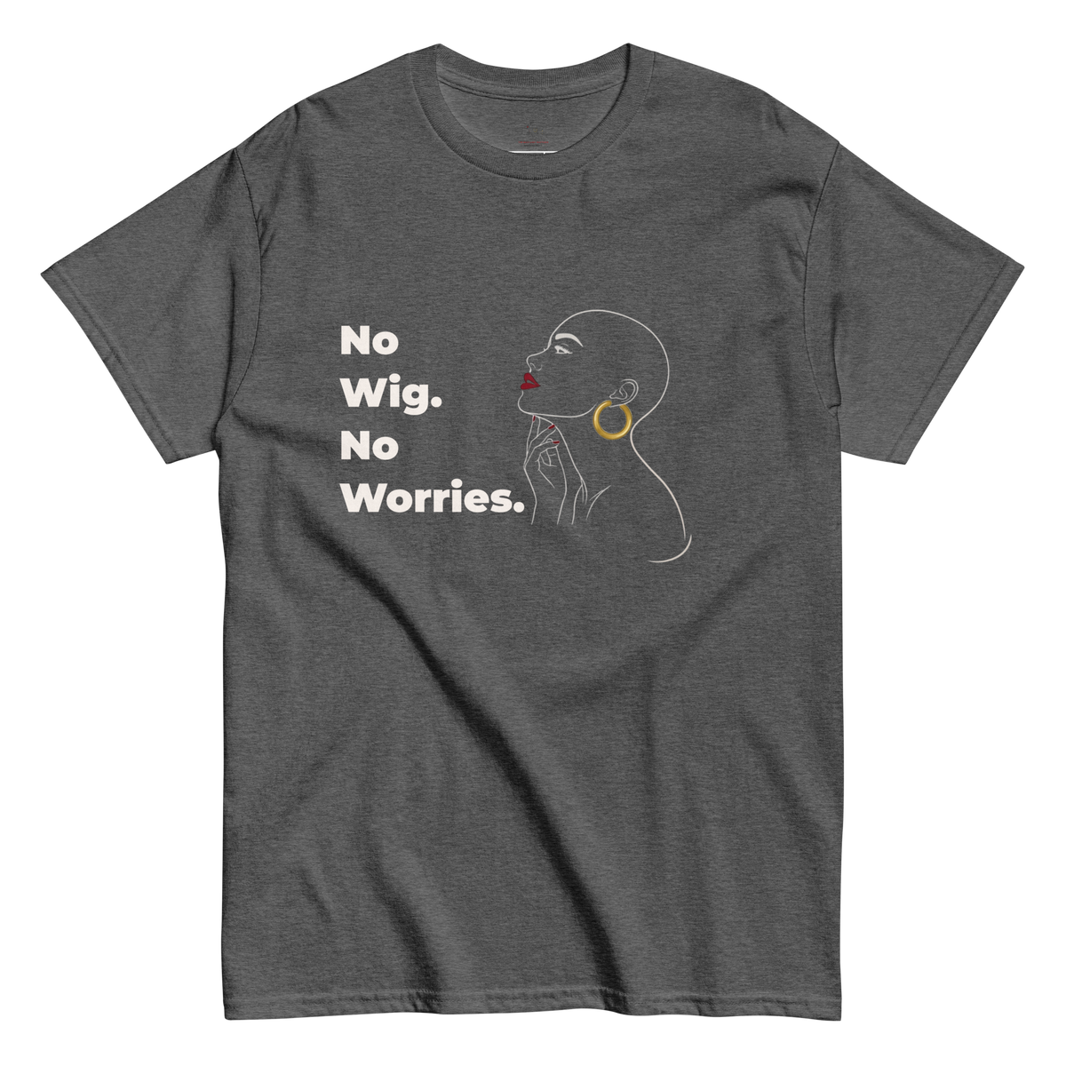 bald woman confidence shirt alopecia awareness